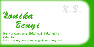 monika benyi business card
